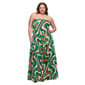 Plus Size 24/7 Comfort Apparel Green Strapless Maxi Dress - image 2