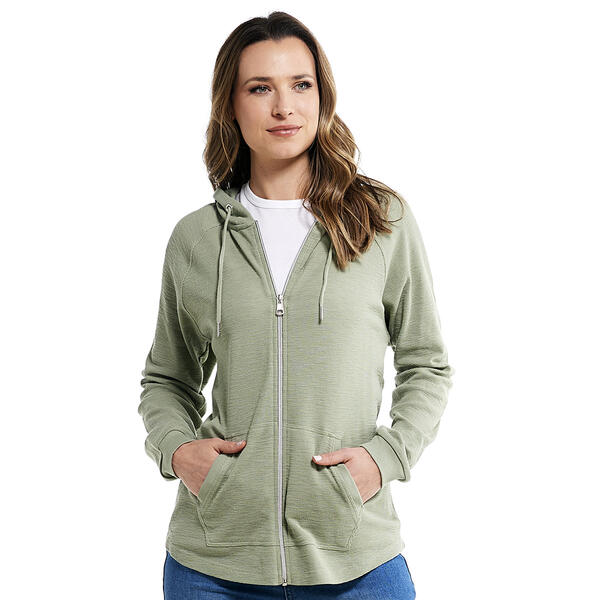 Petite Architect&#40;R&#41; Waffle Knit Zip Front Hoodie - image 