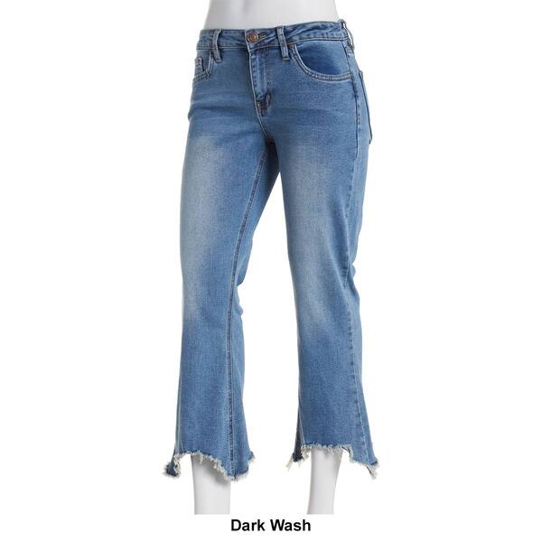 Juniors YMI&#174; Asymmetrically Cropped Denim Jeans