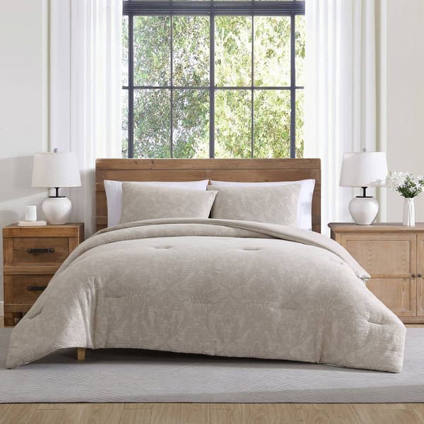 Tahari Home Camille Jacquard Damask Cotton 3pc. Comforter Set