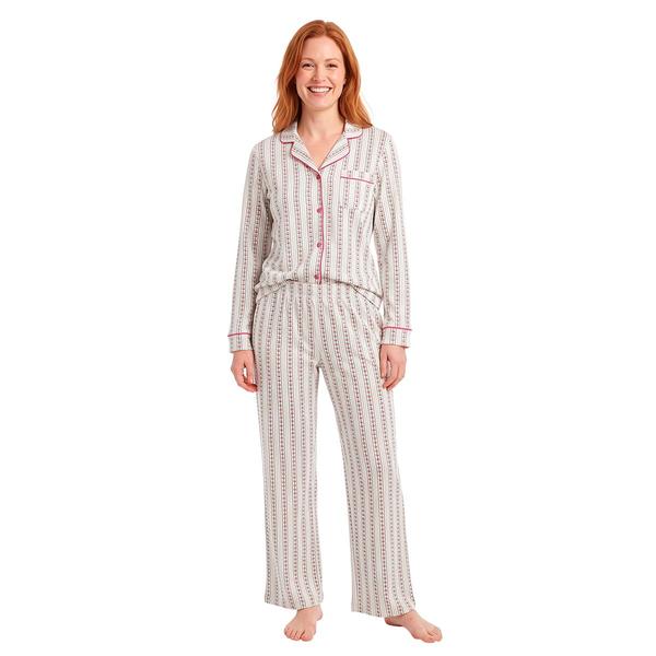 Womens Cath Kidston Long Sleeve Floral/Dot/Stripe Pajama Set
