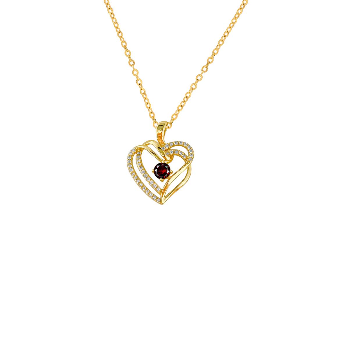 Gianni Argento 14kt. Gold Over Sterling Heart Birthstone...