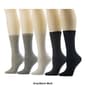 Womens Cuddl Duds® 5pk. Ribbed Heather Crew Socks - image 3