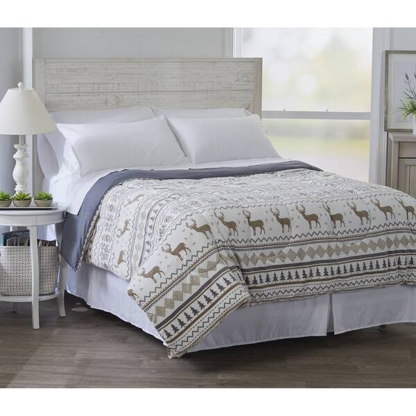 Ashley Cooper&#40;tm&#41; Nordic Deer Plush Comforter - image 