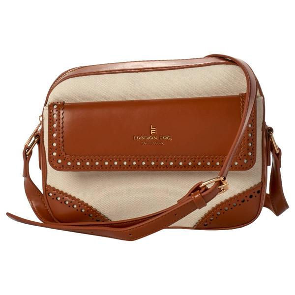 London Fog Amira Color Block Canvas Crossbody - image 