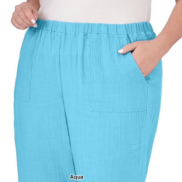 Plus Size Alfred Dunner Summer Breeze Double Gauze Capri Pants