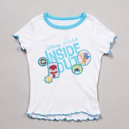 Girls (7-16) Disney Inside Out Short Sleeve Lettuce Edge Tee