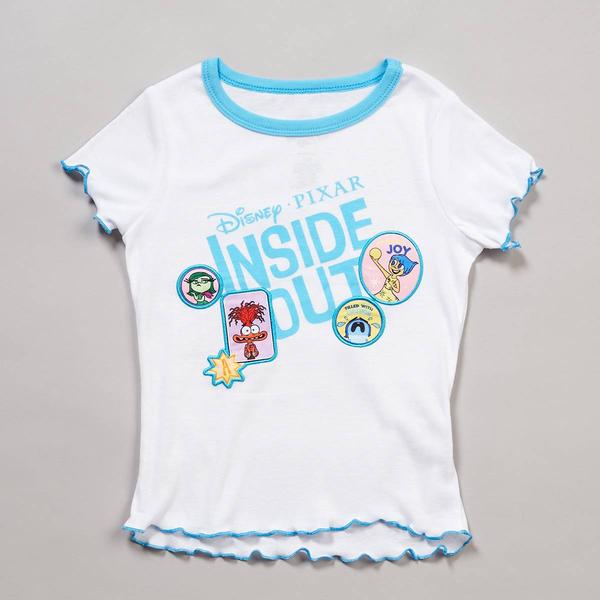 Girls (7-16) Disney Inside Out Short Sleeve Lettuce Edge Tee - image 