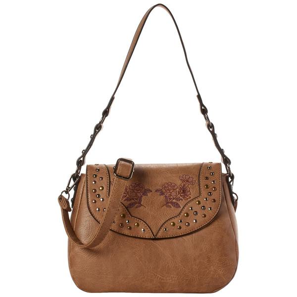 Sam & Hadley Vintage Embroidered Flap Crossbody - image 