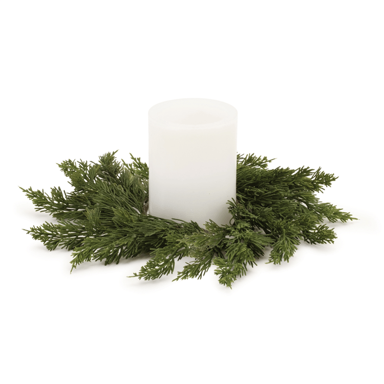 Melrose Pine Candle Ring - Set of 2