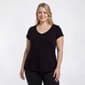 Juniors Plus Eye Candy Short Sleeve V-Neck Tee - image 1