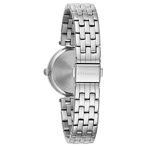 Womens Caravelle Crystal Pave Dial Bracelet Watch - 43L210