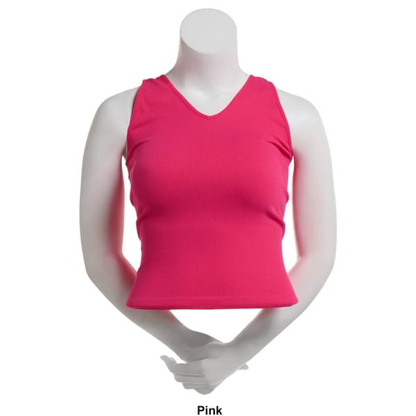 Juniors Plus One Step Up Seamless Wear Two Ways Tank Top