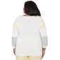 Plus Size Alfred Dunner Al Fresco Color Block 3/4 Sleeve Sweater - image 2