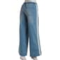 Juniors No Comment Racer Side Stripe Wide Leg Jeans - image 2