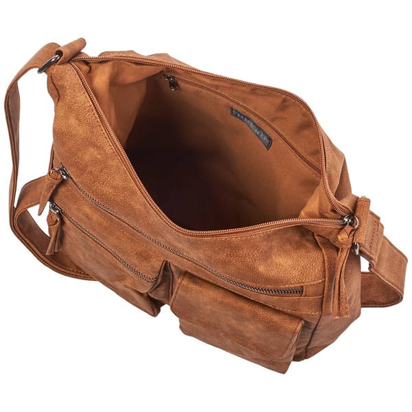 Bueno Distress Faux Leather Pocket Hobo
