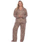 Plus Size White Mark Leopard Long Sleeve Pajama Set - image 5