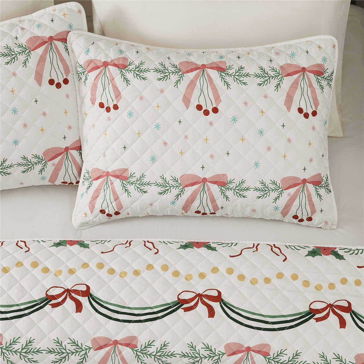 Avanti Bows & Branches 3pc. Reversible Quilt Set