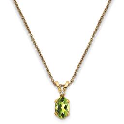 Gemstone Classics(tm) 14kt. Yellow Gold August Birthstone Necklace