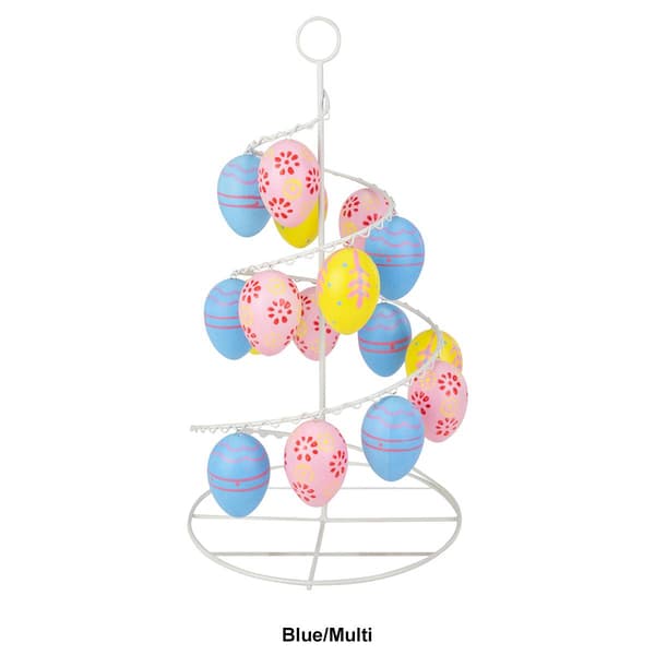 Northlight Seasonal Floral and Striped Decorative Easter Egg Tree