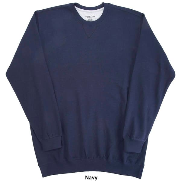 Mens Big & Tall Starting Point&#174; Crew Neck Solid Sweatshirt
