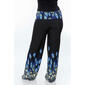 Plus Size White Mark Printed Palazzo Pants-Peacock - image 2
