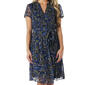 Plus Size MSK Short Sleeve Chiffon Pintuck A-Line Dress-Denim - image 3