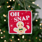 Northlight Gingerbread Man "OH SNAP" Square Christmas Ornament - image 2