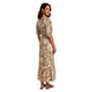 Womens Mlle Gabrielle Puff Sleeve Abstract Midi Dress - image 2