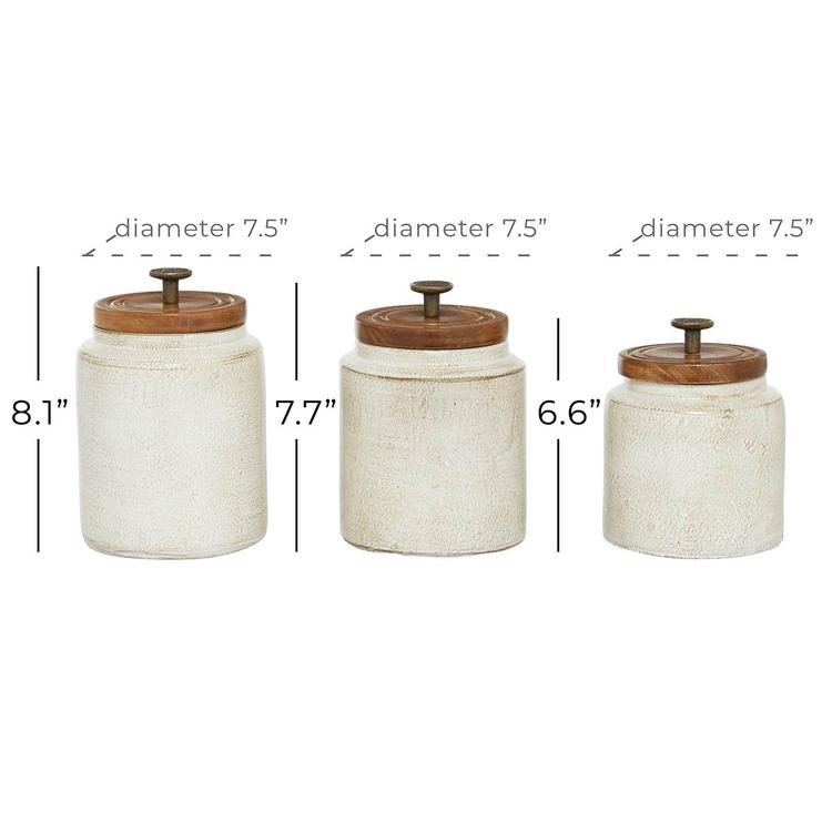 9th & Pike® 3pc. Shabby Chic Storage Jars
