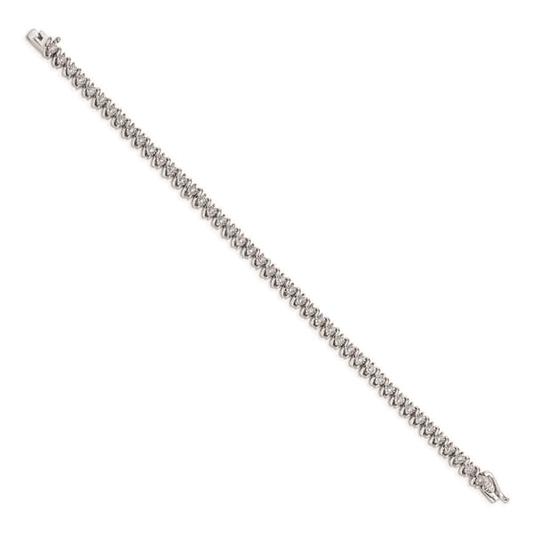Pure Fire 14kt. White Gold Lab Grown Diamond Bracelet - image 
