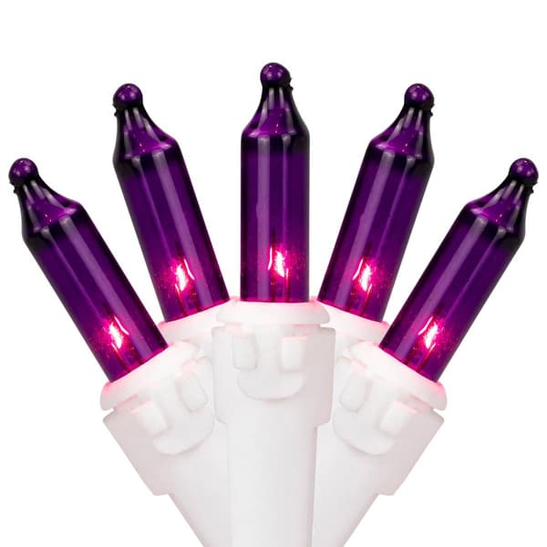 Northlight Seasonal 7ft. Purple Christmas Lights - White Wire