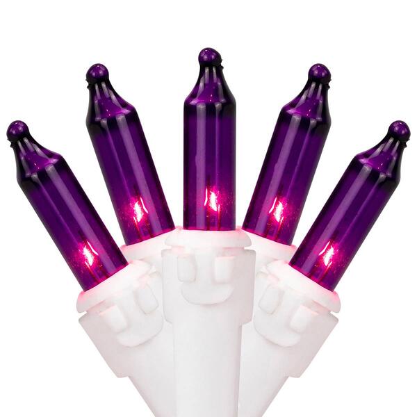 Northlight Seasonal 7ft. Purple Christmas Lights - White Wire - image 