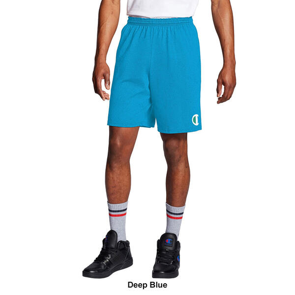 Mens Champion Screened Logo Jersey Knit Active Shorts