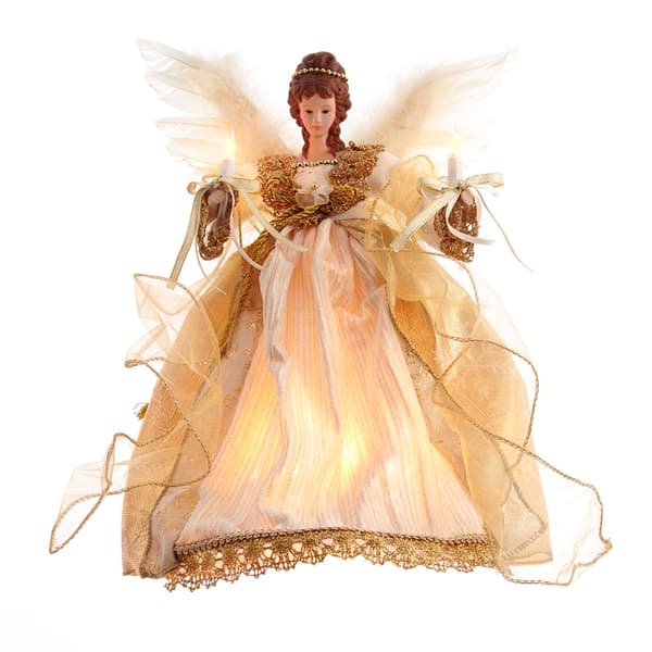 Kurt S. Adler 12in. Gold Angel Tree Topper - image 
