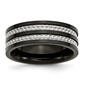 Mens Endless Affection&#40;tm&#41; 8mm Black IP-Plated Wedding Band - image 1