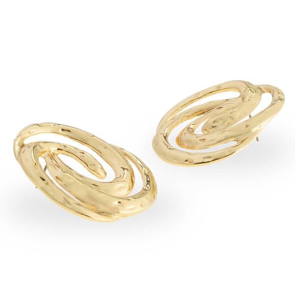 Steve Madden Vintage Gold Spiral Post Earrings