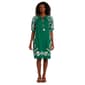 Womens Figueroa & Flower Elbow Sleeve Tie Neck Shift Dress - image 1