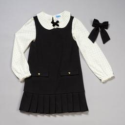 Girls (4-6x) Draper James 2pc. Pleated Jumper w/ Dot Top