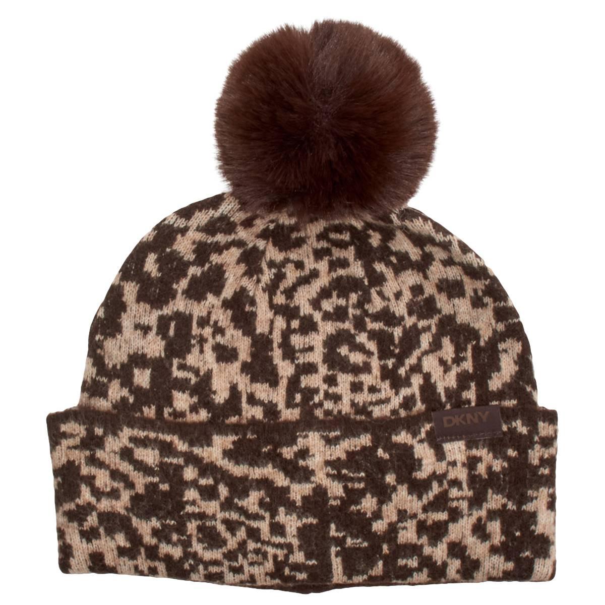 Womens DKNY City Animal with Pom Hat