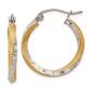 Gold Classics&#40;tm&#41; 14k Rhodium Twisted 20mm Hoop Earrings - image 1