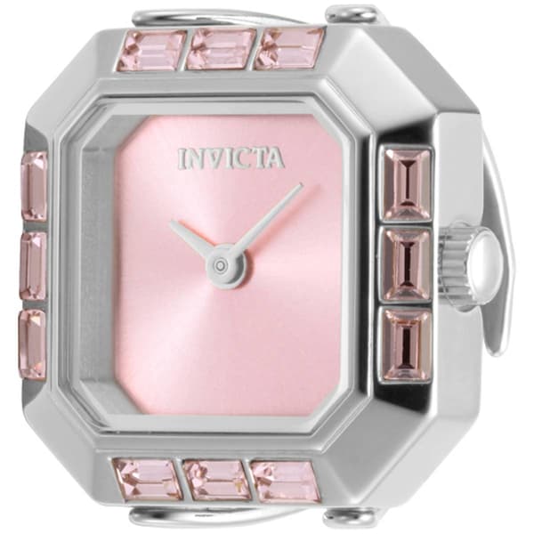 Womens Invicta Pink Dial Quartz Mini Ring Watch - 49581 - image 