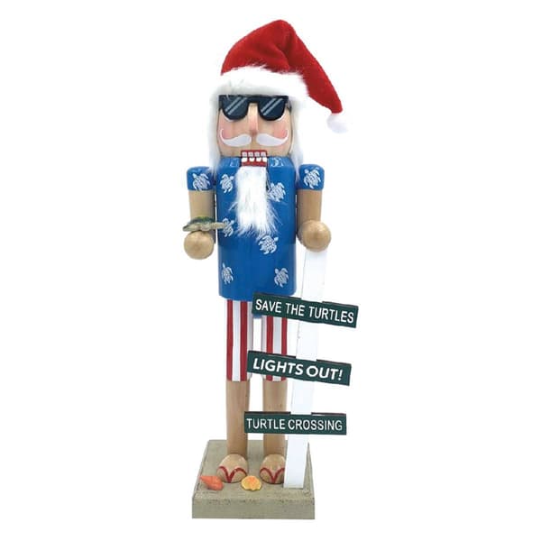 Santa''s Workshop 14in. Save the Turtles Nutcracker - image 