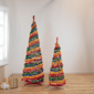 Northlight 4ft. Pre-Lit Rainbow Tinsel Pop-Up Christmas Tree - image 2