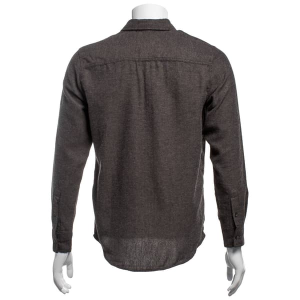 Mens Mountain Ridge Long Sleeve Flannel Shirt - Grey