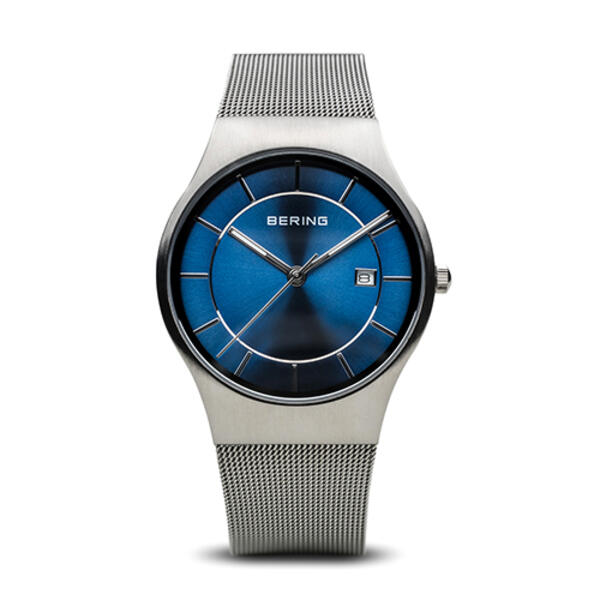 Mens BERING Classic Brushed Silver Watch - 11938-003 - image 