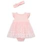 Baby Girl &#40;3-12M&#41; Little Me&#40;R&#41; Floral Mesh Skirt Bodysuit Dress - image 1