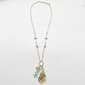 Ashley Cooper(tm) Aqua Bead & Seashell Long Pendant Necklace - image 1
