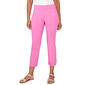Petite Emaline Athens Solid Tech Stretch Pull On Capri Pants - image 1