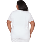 Plus Size Alfred Dunner Classics Short Eyelet Sleeve Solid Blouse - image 2